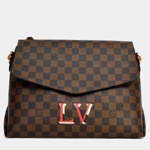 مملوكة مسبقًا Louis Vuitton Brown Beaubourg MM Logo Crossbody Bag