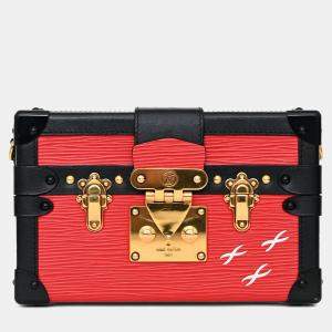 مملوكة مسبقًا Louis Vuitton Red Epi Leather 'Petit Malle' with Strap