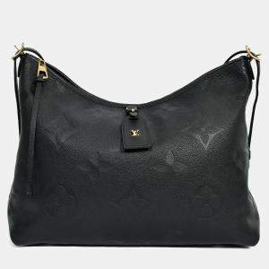 مملوكة مسبقًا Louis Vuitton Black Empreinte CarryAll MM Hobo Bag