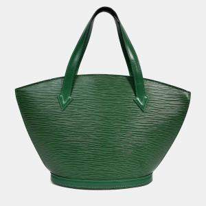 مملوكة مسبقًا حقيبة لويس فيتون سان جاك جلد إبي أخضر مقبض علوي 1995