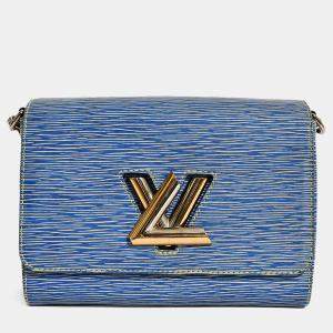 Pre Owned حقيبة لويس فيتون كتف MM جلد إبي جلد دنيم أزرق 2015