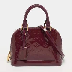 Pre Owned Louis Vuitton Alma BB Violette Monogram Vernis Bag