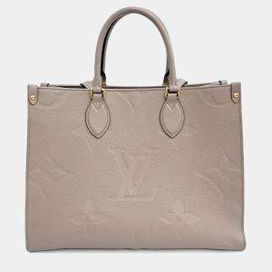 Pre Owned Louis Vuitton Brown Leather Empreinte On The Go Mm