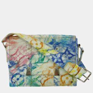 Pre Owned Louis Vuitton Monogram Pastel Trunk Messenger Bag Pm  Multicolore