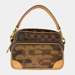 Pre Owned Louis Vuitton X Nigo Nile Monogram Canvas Shoulder Bag  Brown