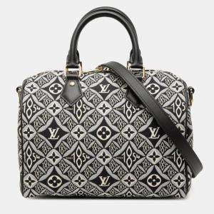 مملوكة مسبقًا Louis Vuitton Black Monogram Jacquard Since 1854 Speedy Bandouliere 25