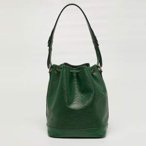 Pre Owned Louis Vuitton Noe Borneo Green Epi Leather Bag