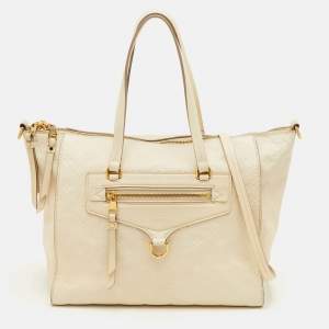 Pre Owned Louis Vuitton Lumineuse PM Neige Monogram Empreinte Leather Bag