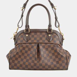 Pre Owned Louis Vuitton Trevi Red Damier Ebene Canvas Size PM