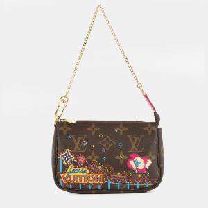 Pre Owned Louis Vuitton Mini Pochette Accessoires Pink Monogram Vivienne