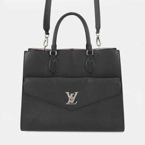 Pre Owned Louis Vuitton Rock Me Tote Noir Leather Size Mm