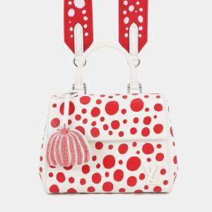 Pre Owned Louis Vuitton Lvxyk Cluny Blanc/Rouge Epi Leather Infinity Dots Size Mini