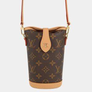 Pre Owned Louis Vuitton Brown Monogram Fold Me Pouch
