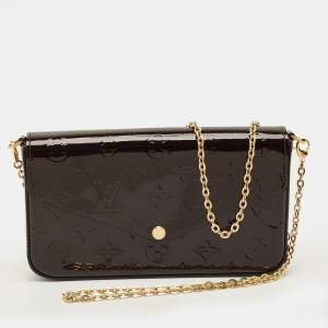 مملوكة مسبقًا Louis Vuitton Felicie Amarante Monogram Vernis Pochette