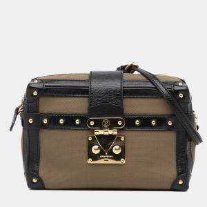 مملوكة مسبقًا Louis Vuitton Black Brown Petite Malle Soft MM