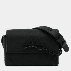 مملوكة مسبقًا Louis Vuitton Black Monogram Taurillon Steamer Wearable Wallet