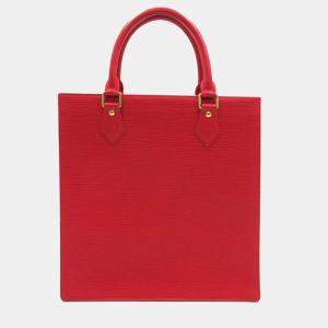 Pre Owned Louis Vuitton Red Epi Sac Plat PM