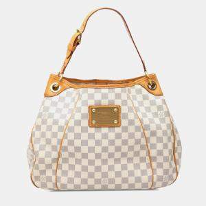 Pre Owned Louis Vuitton White Damier Azur Galliera PM
