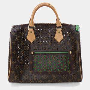 Pre Owned Louis Vuitton Perforated Monogram Speedy 30
