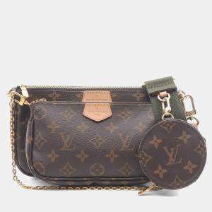 Pre Owned Louis Vuitton Multi-Pochette Accessories Brown Monogram Canvas Shoulder Bag