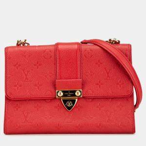 مملوكة مسبقًا Louis Vuitton Red Monogram Empreinte Saint Sulpice BB