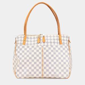 مملوكة مسبقًا Louis Vuitton White Damier Azur Figheri GM