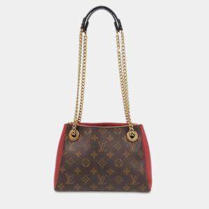 Pre Owned Louis Vuitton Brown Red Monogram Surene BB