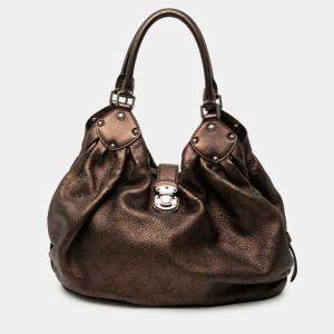 Pre Owned Louis Vuitton Brown Monogram Mahina L Hobo