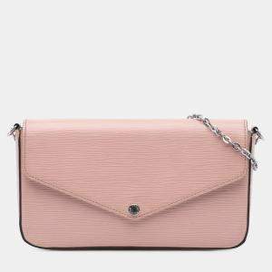 مملوكة مسبقًا Louis Vuitton Pink Epi Pochette Felicie