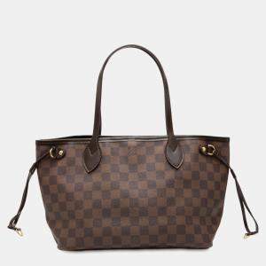 Pre Owned Louis Vuitton Brown Damier Ebene Neverfull PM
