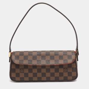 Pre Owned Louis Vuitton Recoleta Damier Ebene Canvas Bag