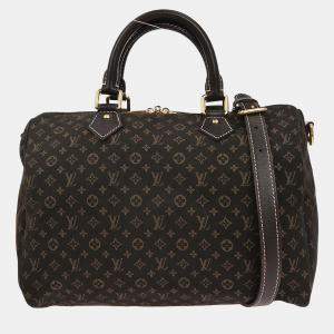 Pre Owned Louis Vuitton Brown Monogram Idylle Speedy Bandouliere 30
