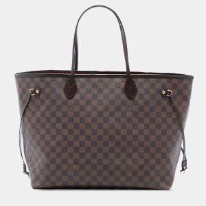 مملوكة مسبقًا Louis Vuitton Brown Damier Ebene Neverfull GM