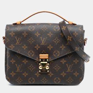 مملوكة مسبقًا Louis Vuitton Brown Monogram Pochette Metis