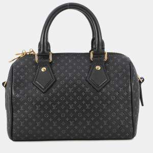 Pre Owned Louis Vuitton Speedy Bandouliere Gray Nanogram Size 20