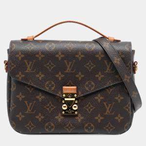مملوكة مسبقًا Louis Vuitton Brown Monogram Pochette Metis