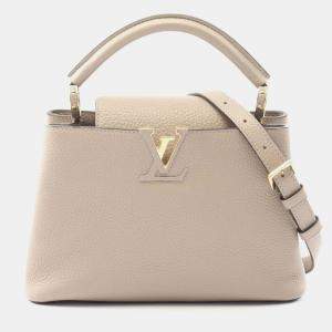 مملوكة مسبقًا Louis Vuitton Capucines Bb Galle Handbag Taurillon Leather Beige