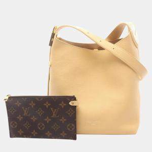 مملوكة مسبقًا Louis Vuitton Lowkey Hobo Pm Shoulder Bag In Beige Calfskin Leather