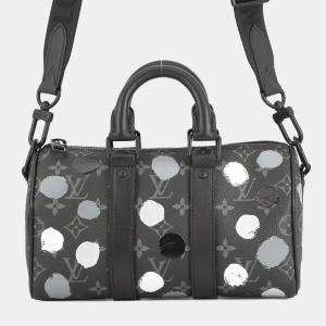 مملوكة مسبقًا Louis Vuitton Monogram Eclipse Handbag LV×YK Keepall Bandouliere Bag Black