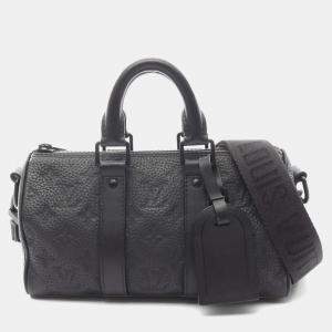 مملوكة مسبقًا Louis Vuitton Keepall Bandouliere 25 Handbag In Monogram Taurillon Leather Black