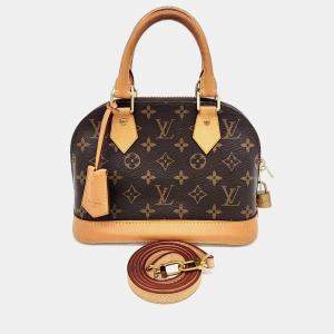 مملوكة مسبقًا Louis Vuitton Brown Coated Canvas Monogram Alma BB