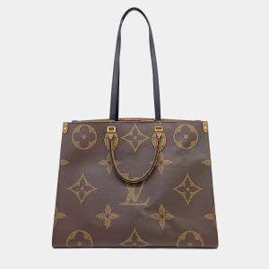 مملوكة مسبقًا Louis Vuitton Brown Coated Canvas Monogram On the Go GM