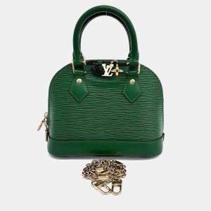 مملوكة مسبقًا Louis Vuitton Green Epi Leather LV&I Epi Mini Alma