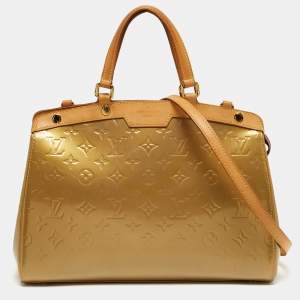 Pre Owned Louis Vuitton Brea MM Vert Olive Monogram Vernis Bag