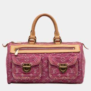 مملوكة مسبقًا Louis Vuitton Pink Monogram Denim Neo Speedy 30