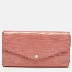 Pre Owned Louis Vuitton Sarah Coral Epi Leather Wallet
