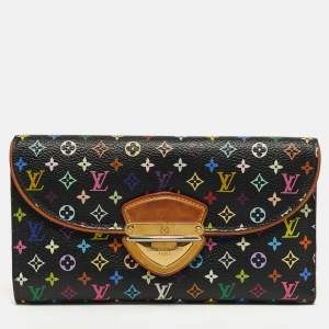 مملوكة مسبقًا Louis Vuitton Eugenie Black Monogram Multicolor Monogram Canvas Wallet