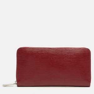 مملوكة مسبقًا Louis Vuitton Zippy Rouge Pomodoro Epi Leather Wallet