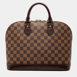 Pre Owned Louis Vuitton Brown Damier Ebene Alma PM