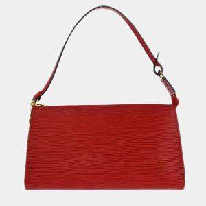 مملوكة مسبقًا Louis Vuitton Red Epi Pochette Accessoires 21 Handbag